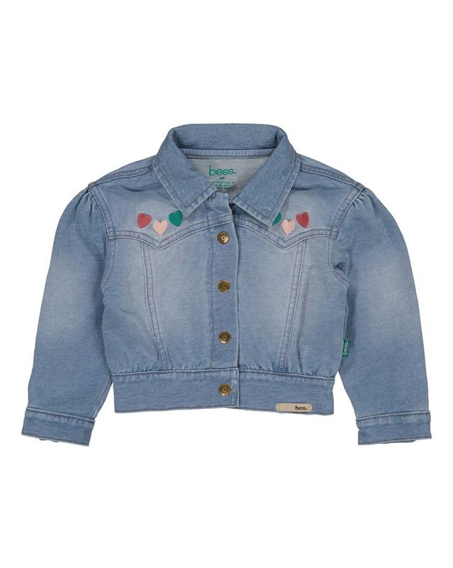 Jacket Jog Denim Hearts girls