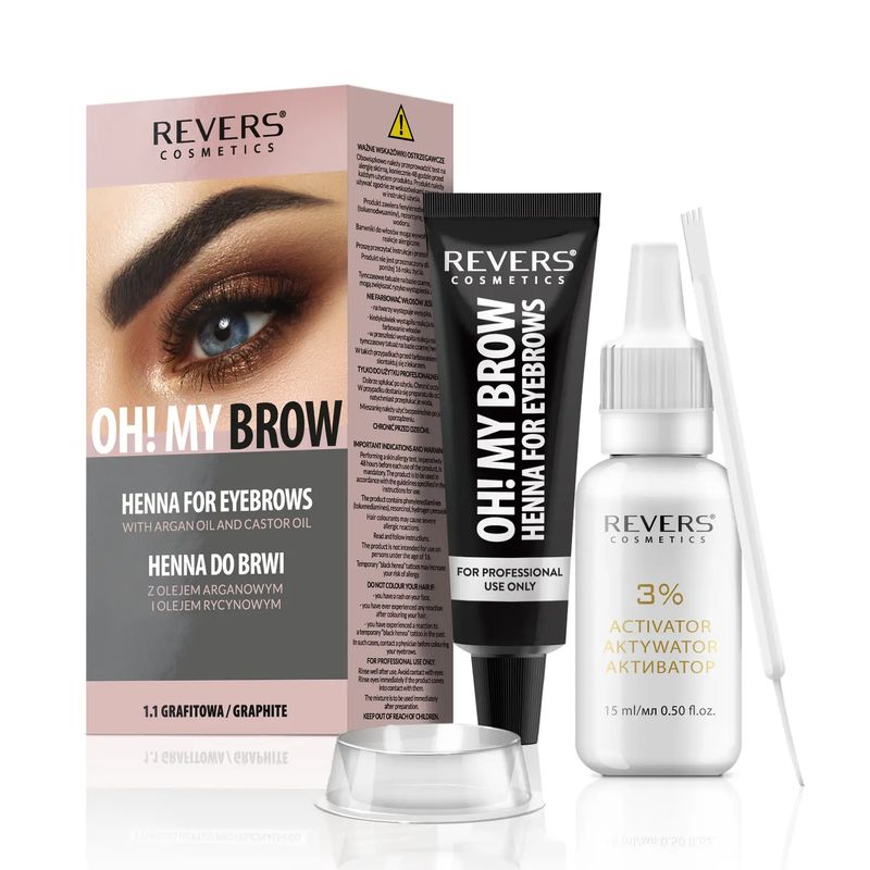 Henna for eyebrows Oh! My Brow 1.1 GRAPHITE 1 with argan oil