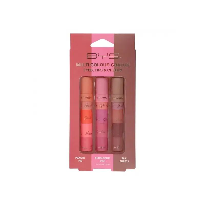 BYS 4-in-1 multi-colour crayon gift set 3pc