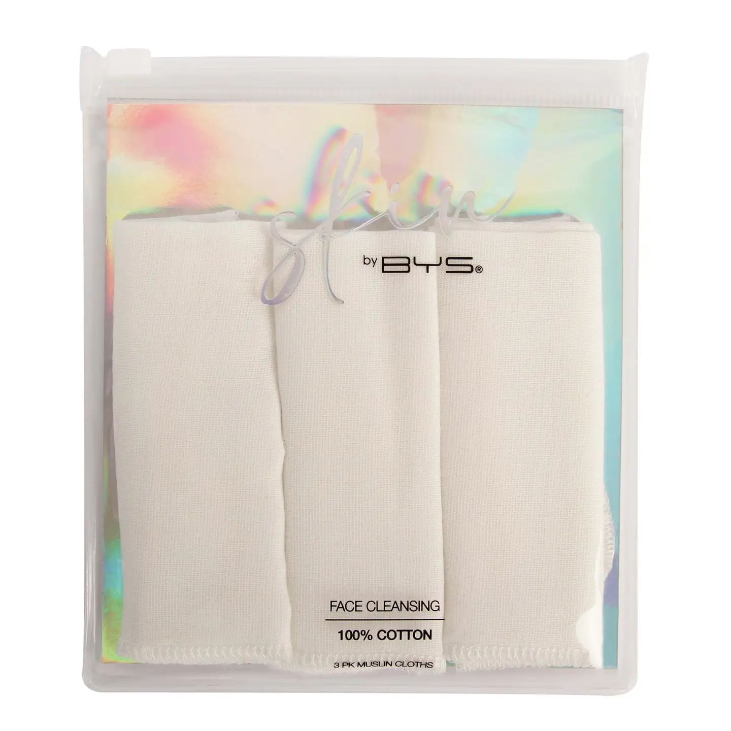 BYS skin face cleansing 3pk muslin