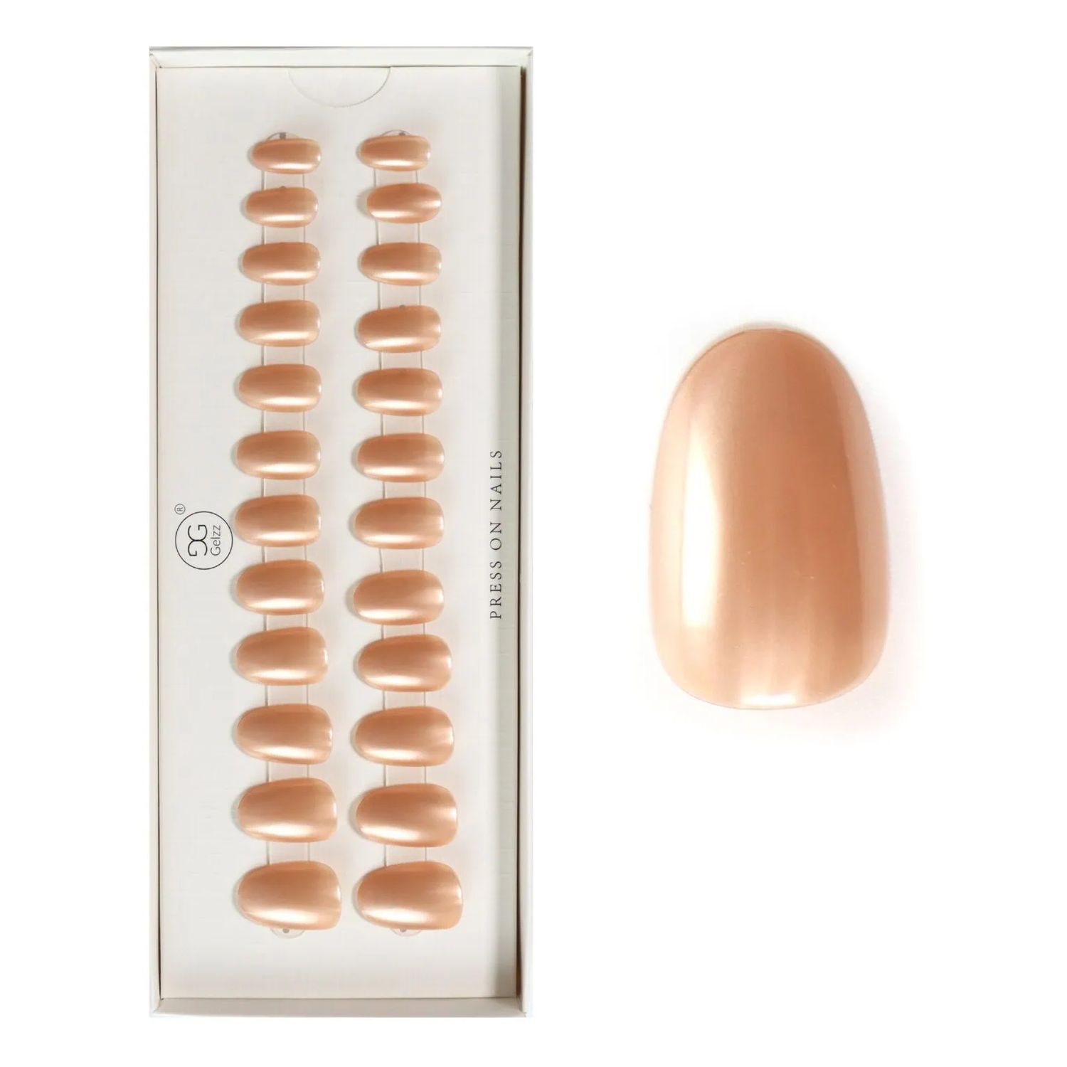 Satin Chrome Press On nails kl.81