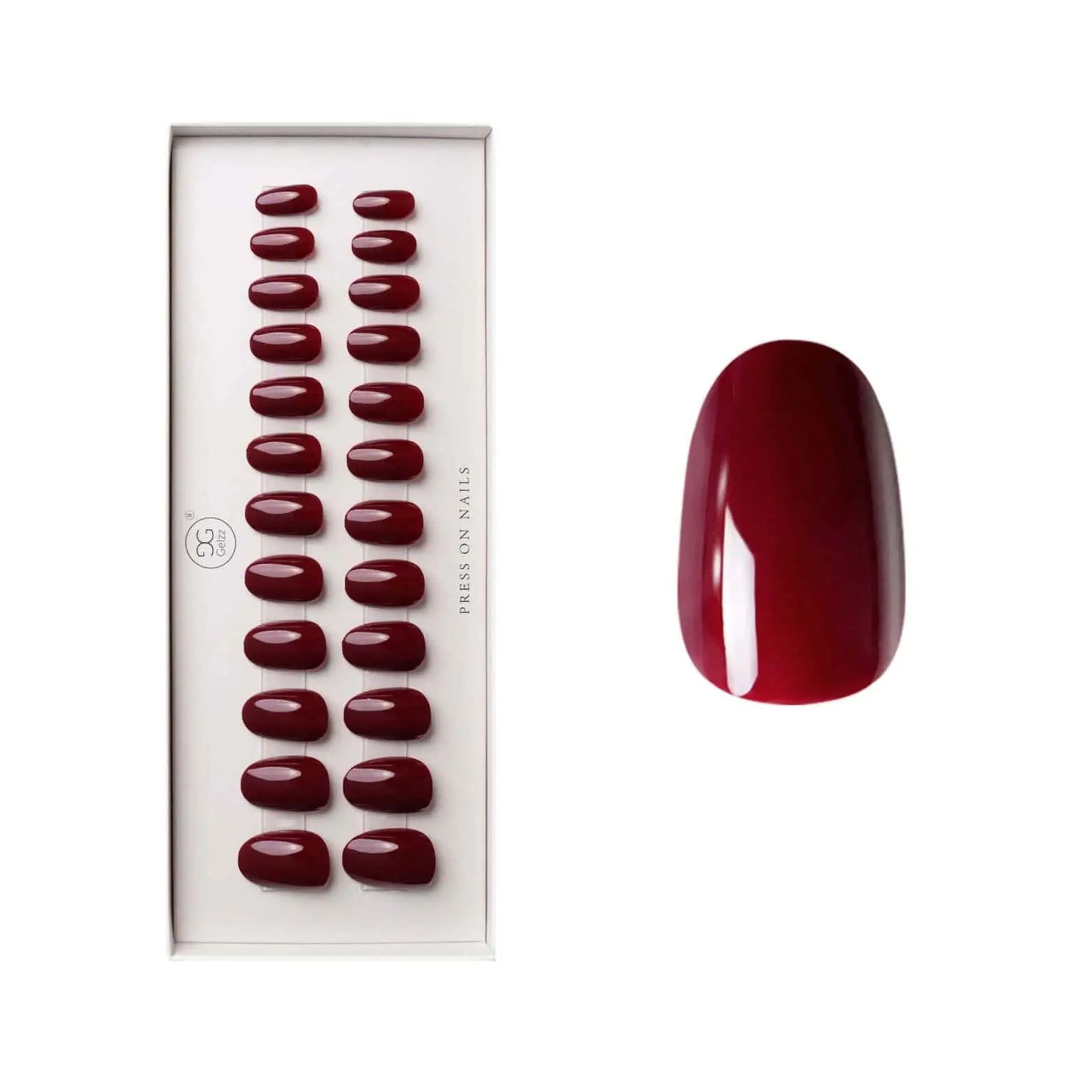 Burgundy Shine Press On kl.27