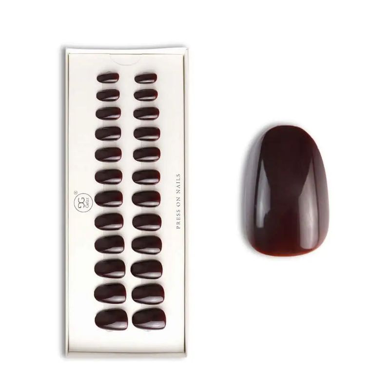 Dark Chocolate Press On nails kl.62