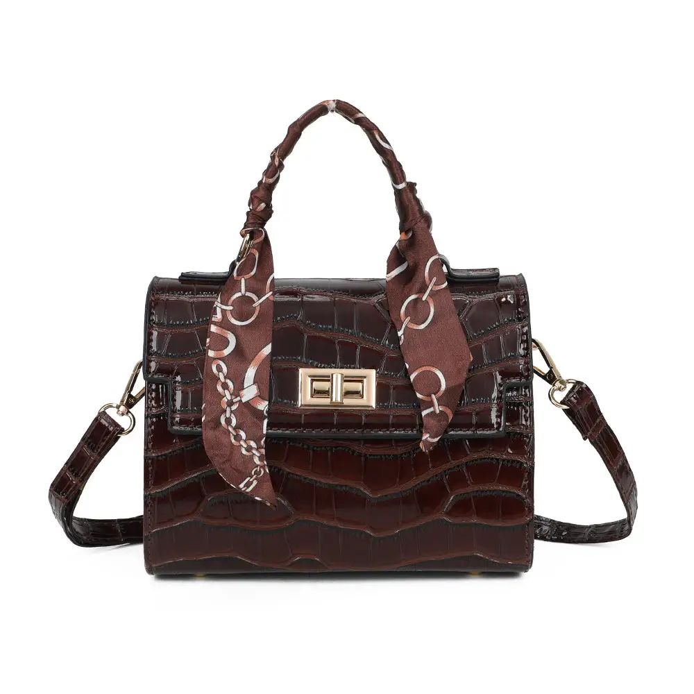 De Exotische handtas, kleur: Coffee