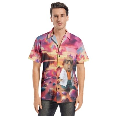 Men's All-over print Short Sleeve Shirts Chibi Beach