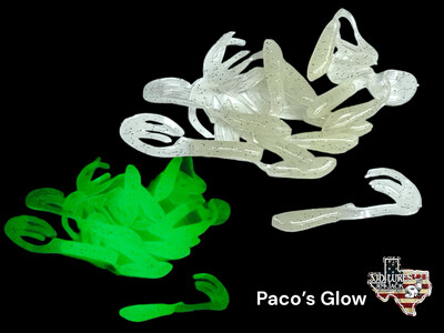 2.5” Shad Paco Glow - 10pk - Tandem Rig