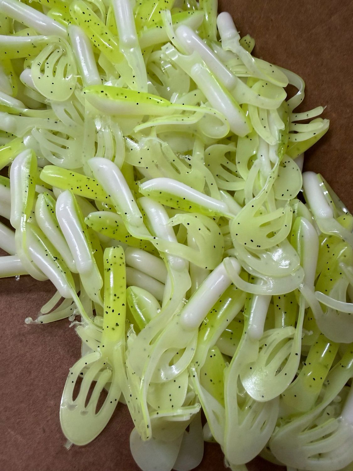 2.5” Shad Chartreuse Pepper - 10pk- Tandem Rig