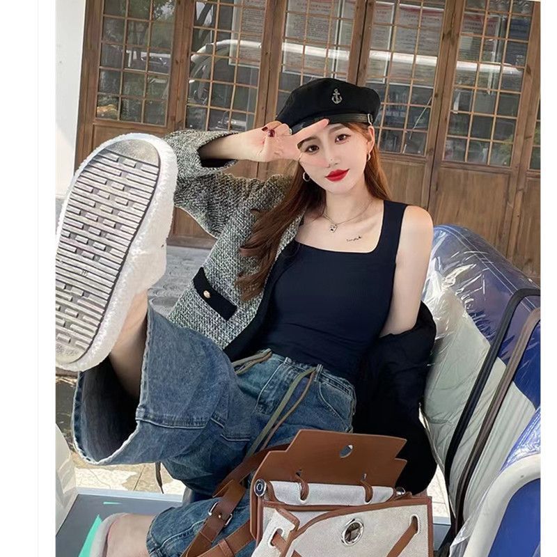 美背款冰絲方領背心