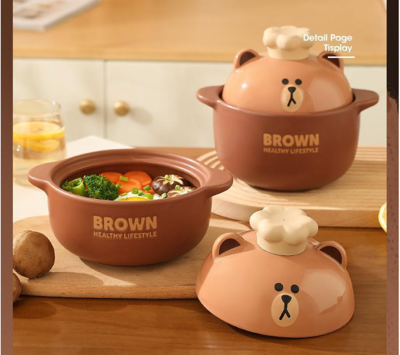 【預購】Line Friends 熊大陶瓷燉鍋｜正版授權