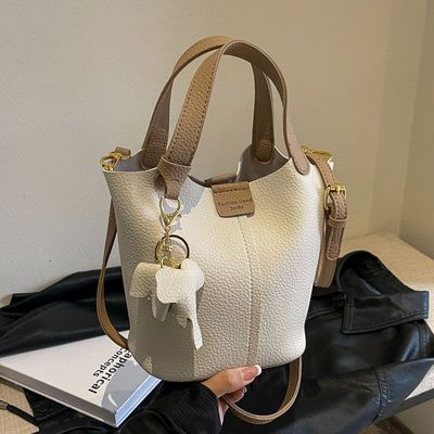 2025韓版新款撞色子母水桶包