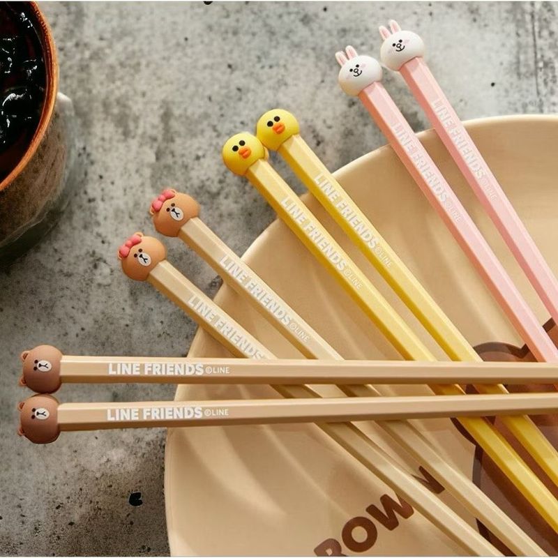 (預購)Line Friend 正版授權合金筷子(4入組)