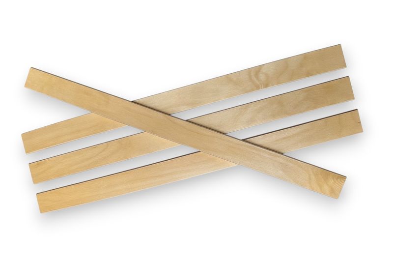 Gebogen lattenbodem latten 53x8 mm breed - 70 tot 90cm lang