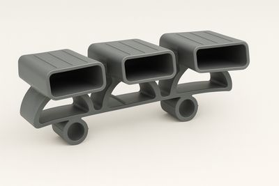 Driedubbele lattenhouder met insteekbevestiging – voor 25 x 8 mm latten