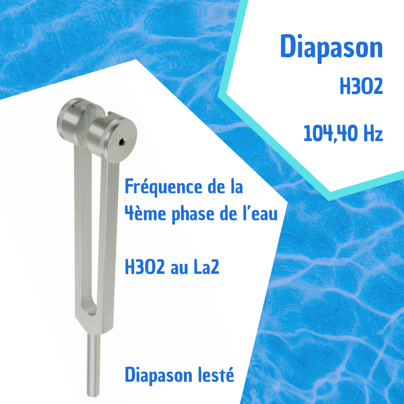 Diapason de l'eau H3O2 - La1 à 107,60 Hz