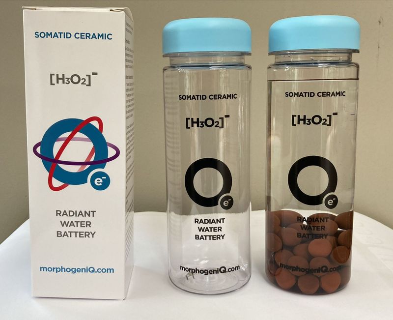 Bouteille [H3O2]- MORPHOGENIQ avec billes céramiques Qelby®
