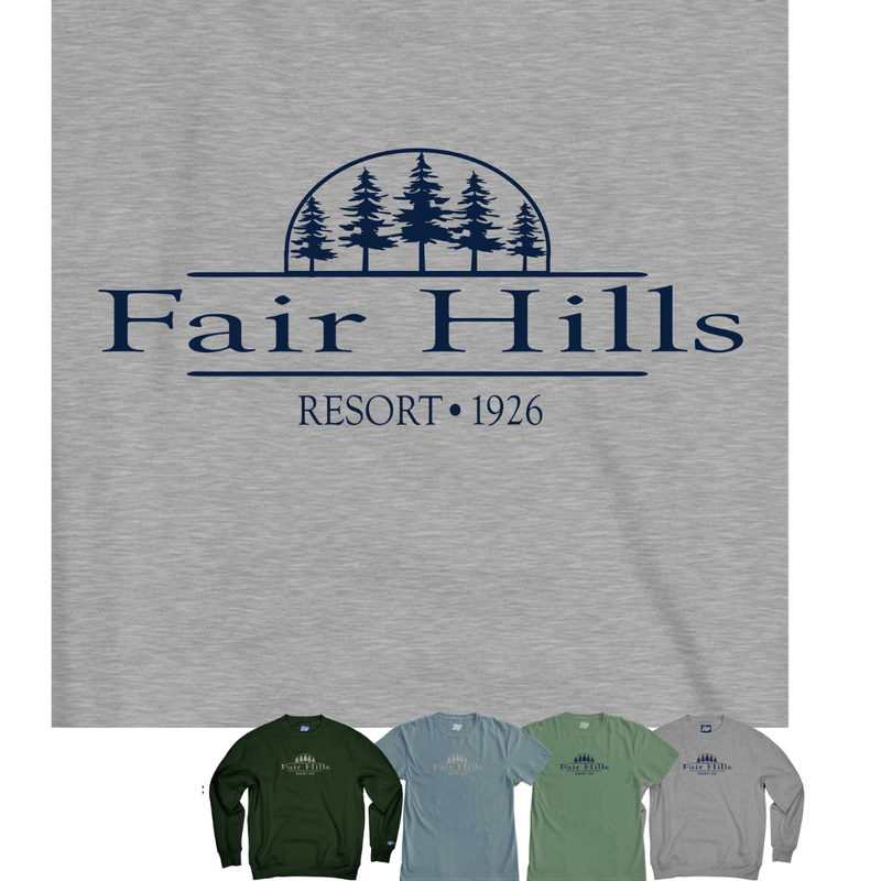 Adult Short Sleeve T-Shirt with Trees ('24): Baltic Blue XLarge