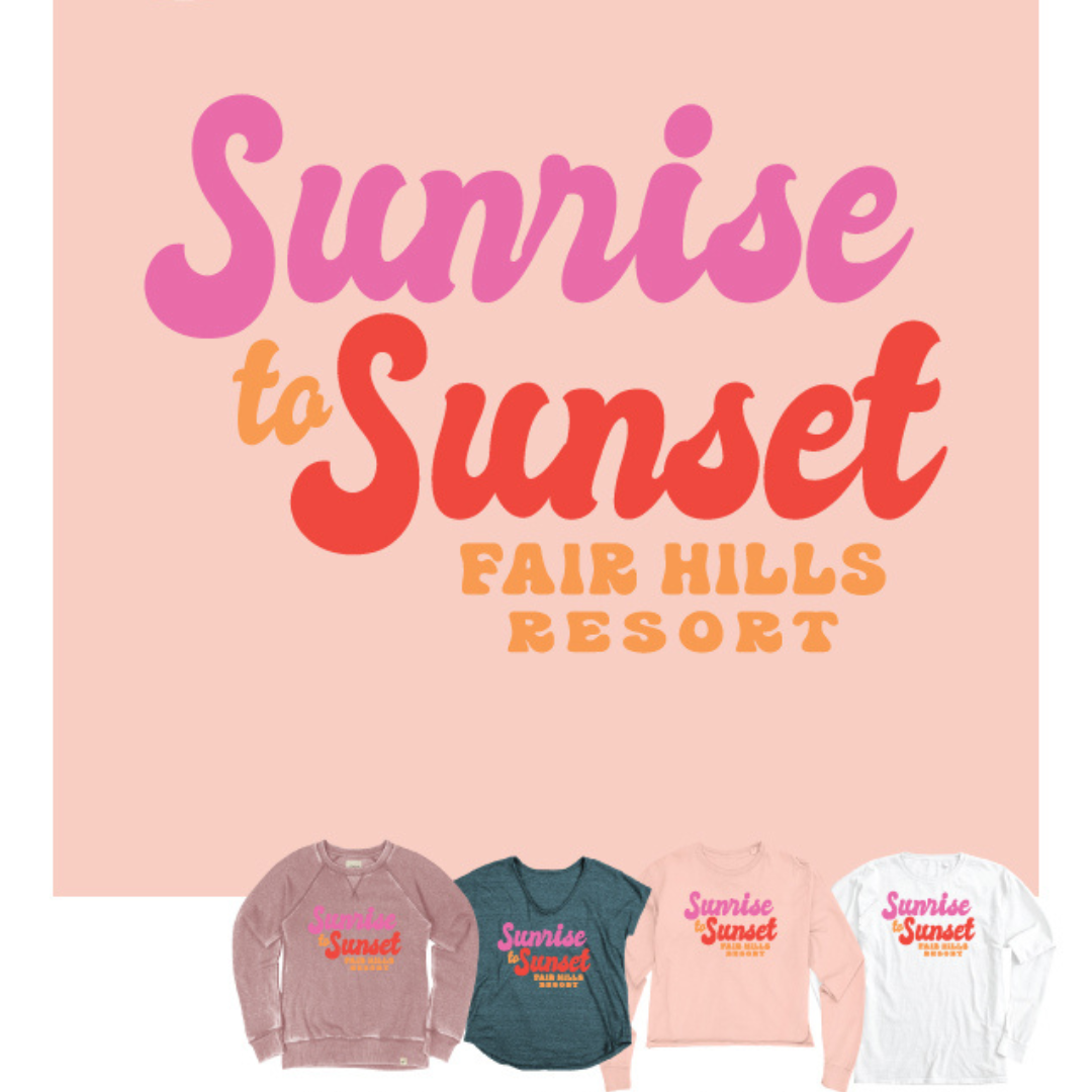 Women's Cropped Long Sleeve T-Shirt with Sunrise to Sunset (FH '24)