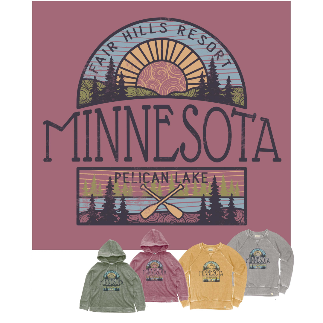 Women's Hooded Sweatshirt with Sun & Crossed Oars ('23)