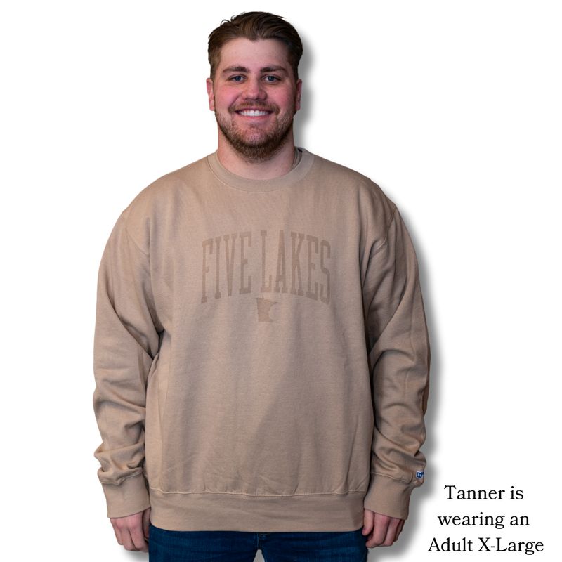 Adult Crew Sweatshirt with Collegiate Screenprint (L5 '25)