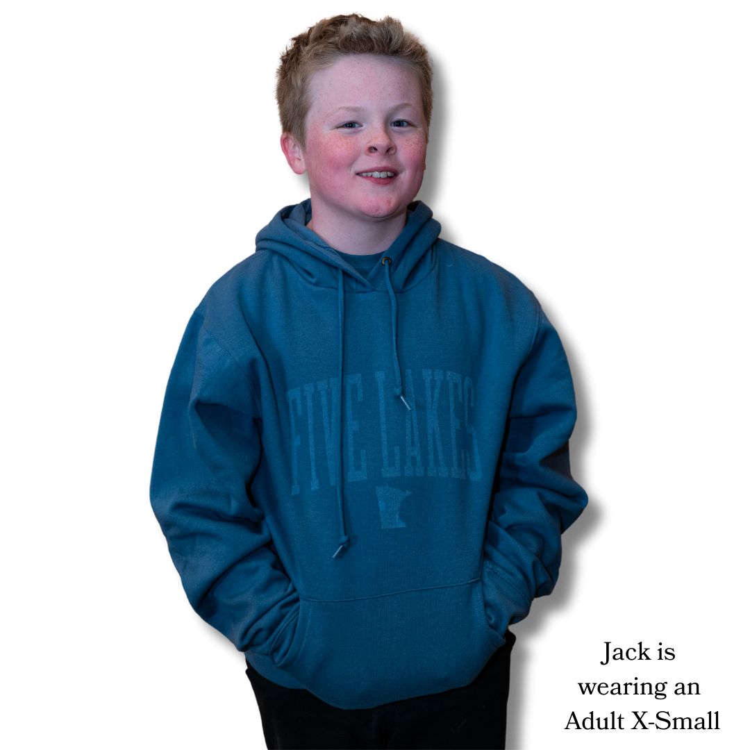 Adult Hooded Sweatshirt with Collegiate Screenprint (L5 '25), Color: Baltic, Size: XSmall