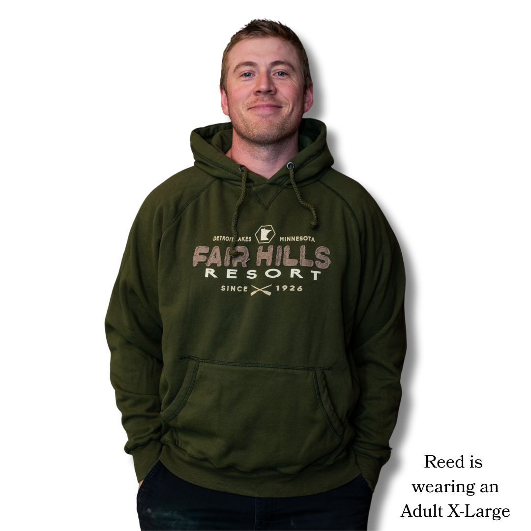 Adult Hooded Sweatshirt with MN State and Oars (FH '25), Color: Turf, Size: Small