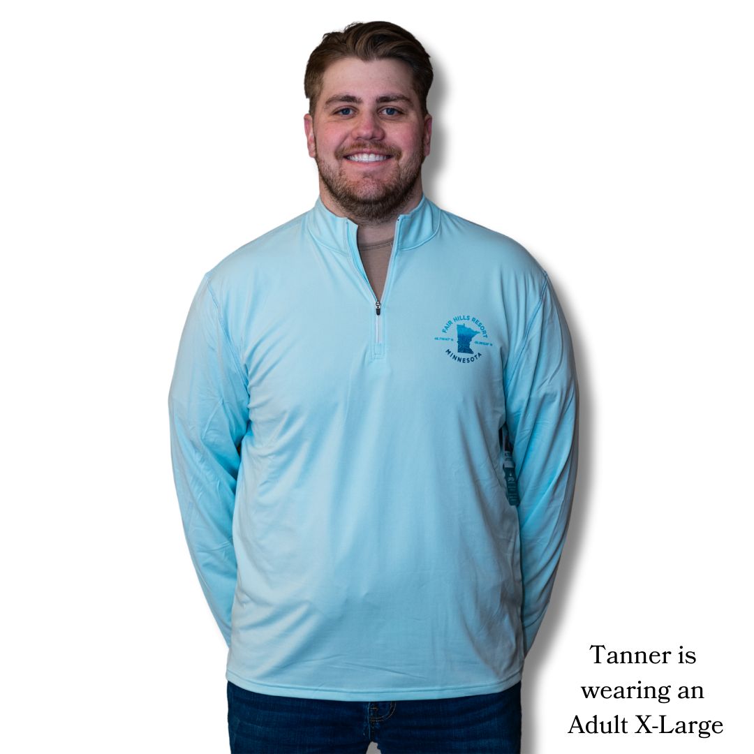Adult Long Sleeve Sunshirt with Location (FH '25), Color: Artic Blue, Size: Small