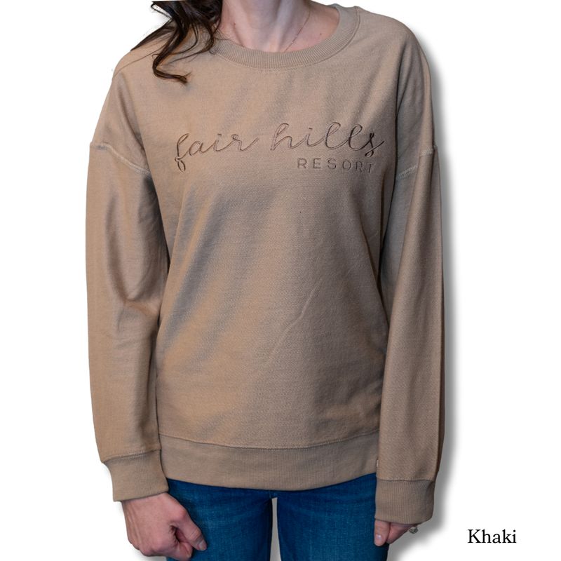 Women's Reverse Terry Crew Sweatshirt with Script (FH '25)