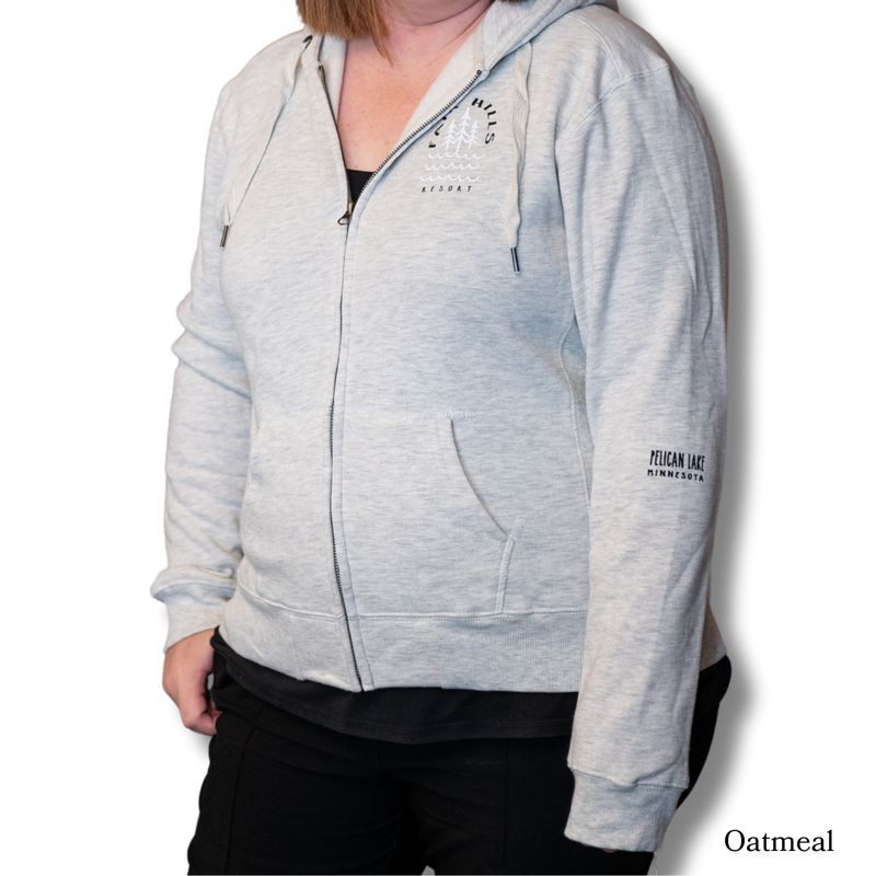 Women's Quarter Zip Crew Sweatshirt with Waves (FH '25)