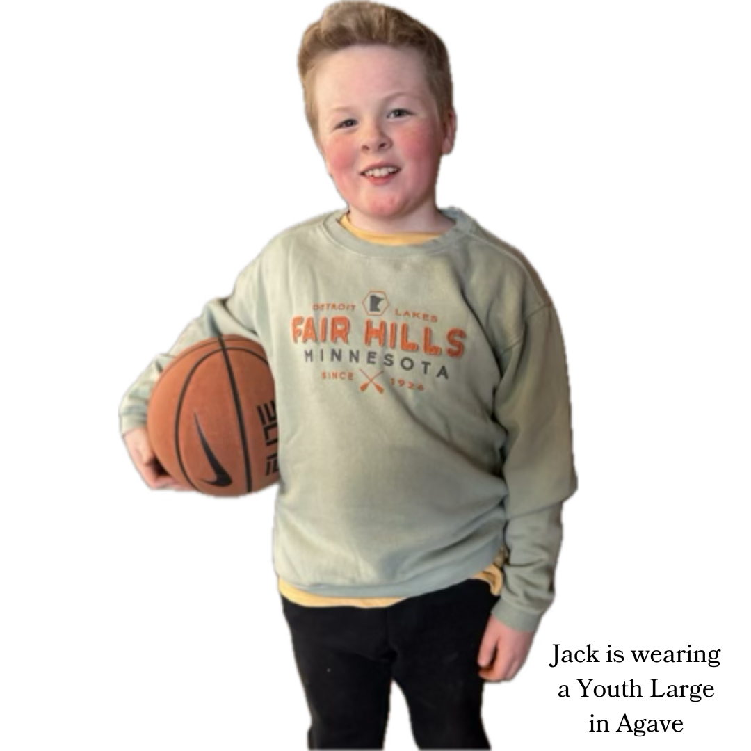 Youth Crew Sweatshirt with MN State and Oars (FH '25) Youth Crew Sweatshirt with MN State and Oars (FH '25), Color: Agave, Size: XSmall