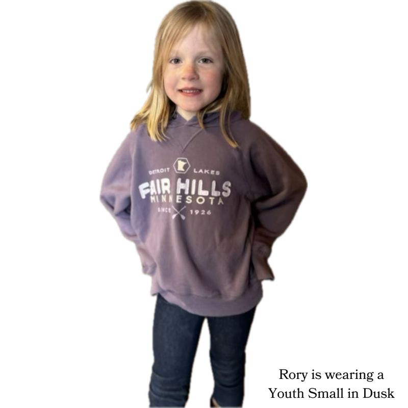 Youth Hooded Sweatshirt with MN State and Oars (FH '25)