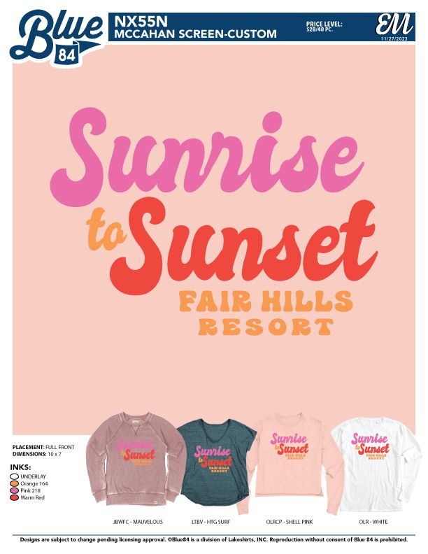 Women's Long Sleeve T-Shirt with Sunrise to Sunset ('24), Color: White, Size: Medium