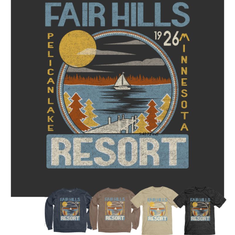 Adult Short Sleeve T-Shirt with Sailboat on Horizon ('24)