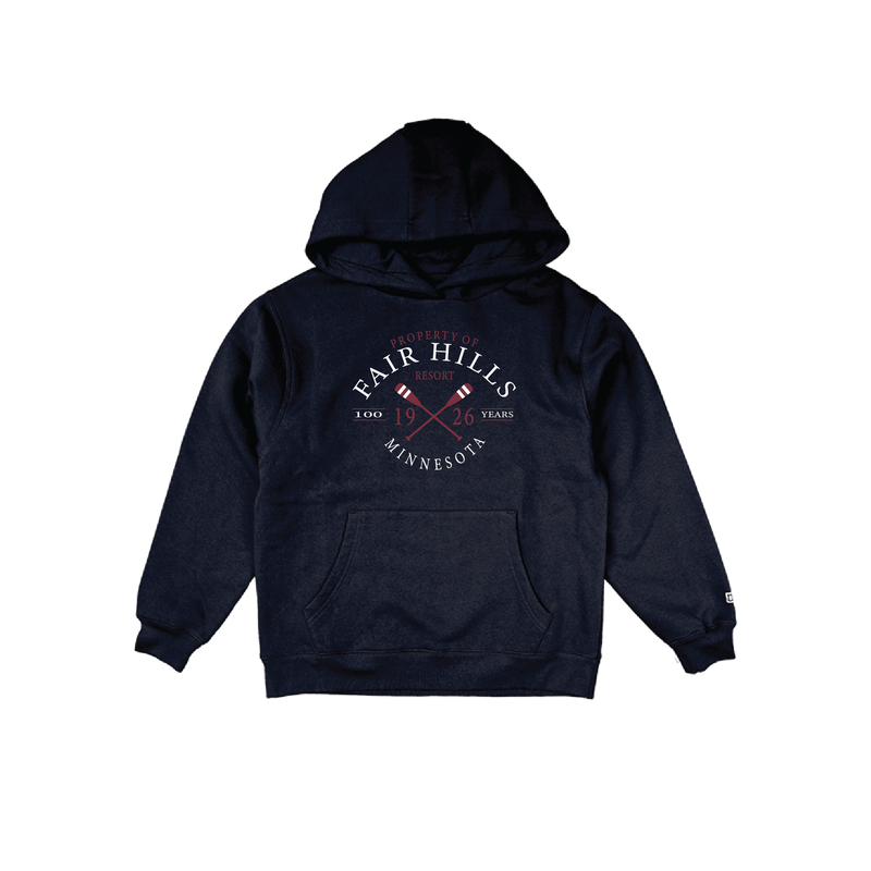 Youth Hooded Sweatshirt with 100 Year Paddles (FH'26)