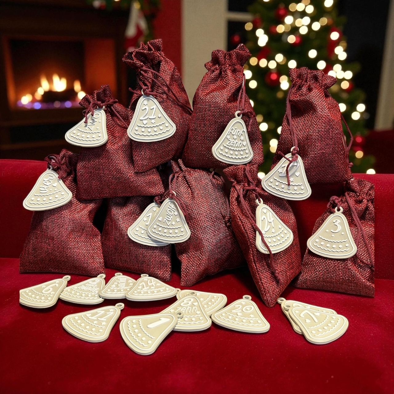 Adventies - Adventskalenderanhänger &quot;Glocke&quot;