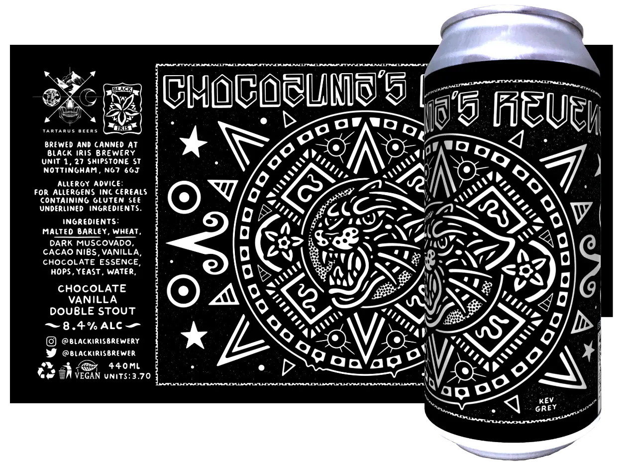 Black Iris x Tartarus - Chocozumas Revenge Chocolate &amp; Vanilla Double Stout 8.4%