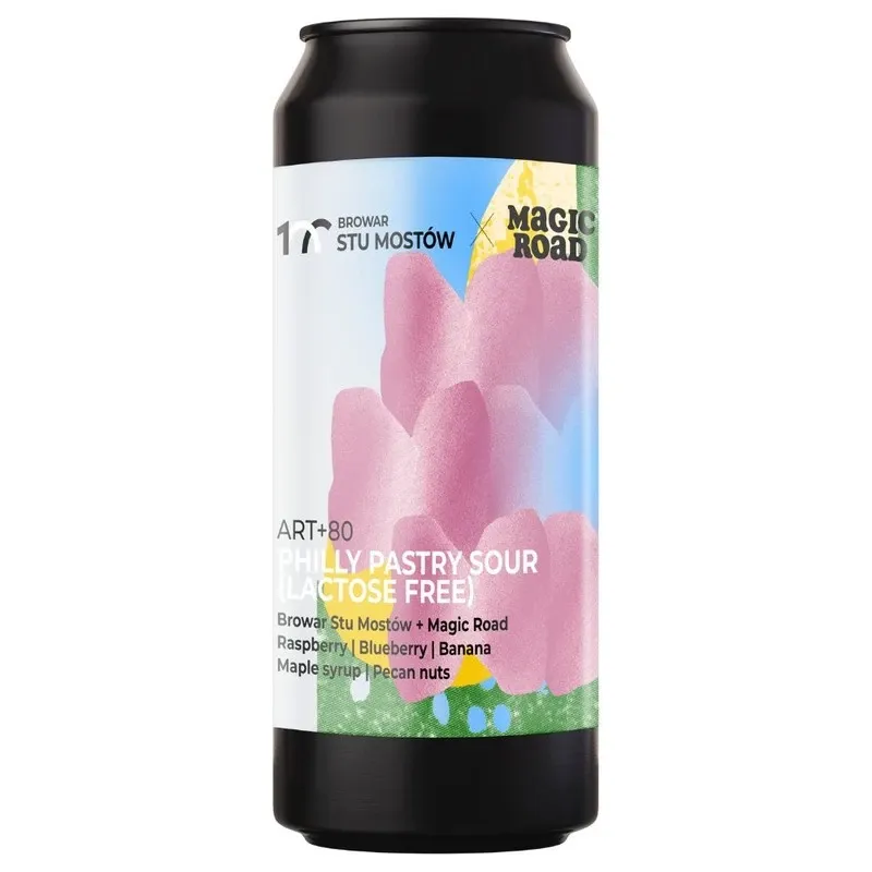 Browar Stu Mostow X Magic Road - Art80 Philly Pastry Raspberries, Berries and Banana Smoothie  Sour 6%