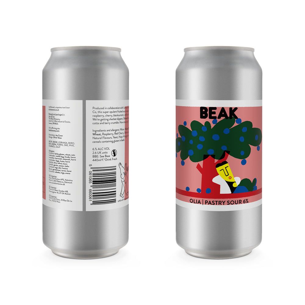 BEAK X Arpus - OLIA Raspberry, Cherry, Blackcurrant, Vanilla and Almond Pastry Sour 6%