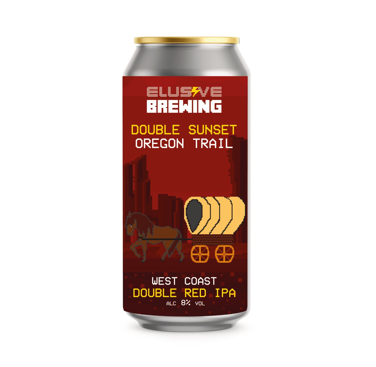 Elusive Brewing - Double Sunset Oregon Trail 8% Double West Coast Red IPA 8%