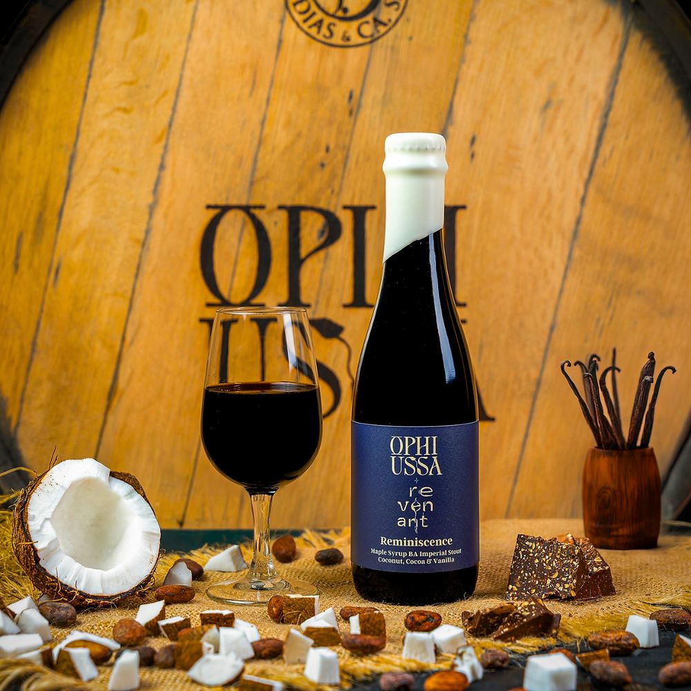 Ophiussa Brewing Co - Reminiscence Maple Syrup Coconut Cocoa &amp; Vanilla BA Imperial Stout 14%