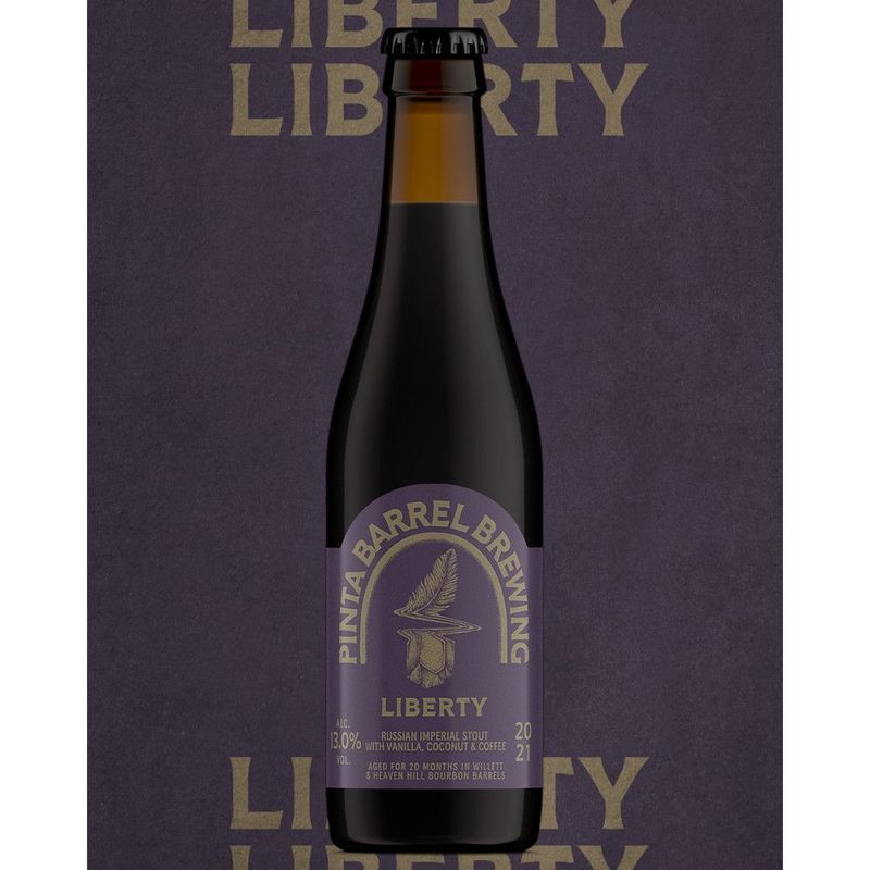 Pinta Barrel Brewing - Liberty Vanilla, Coffee and Coconut Barrel Aged Imperial Stout 13%