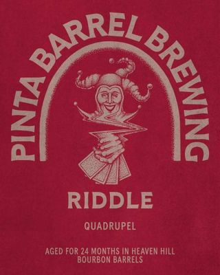 Pinta Barrel Brewing - Riddle Quadrupel Aged 24 months in Heaven Hill Bourbon Barrels Imperial Stout 14.5%