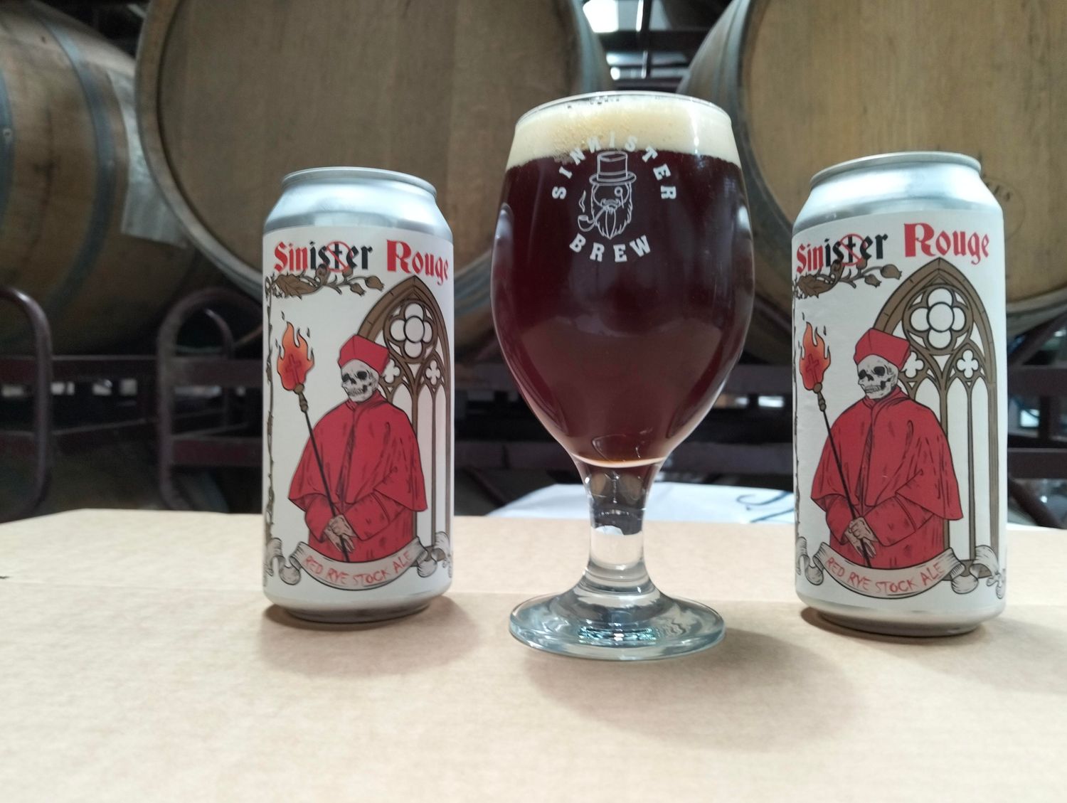Sinnister Brew - Sinister Rouge Red Rye Stock Ale 12%