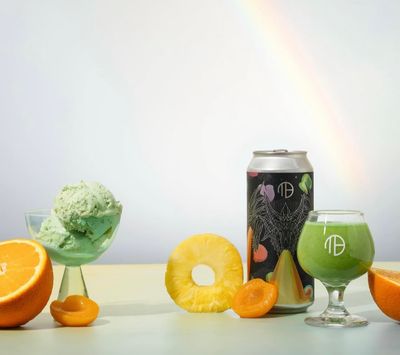 ​Mortalis - Hydra Luck Apricot, Pineapple,  Valencia Orange &amp; Pistachio ice cream Smoothie Sour 7% ​
