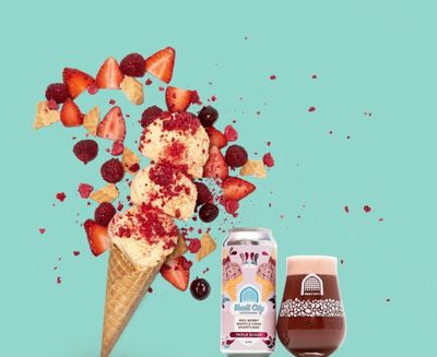 Vault City - Red Berry Waffle Cone Shortcake Triple Scoop Imperial Ice Cream Sour 8.4%
