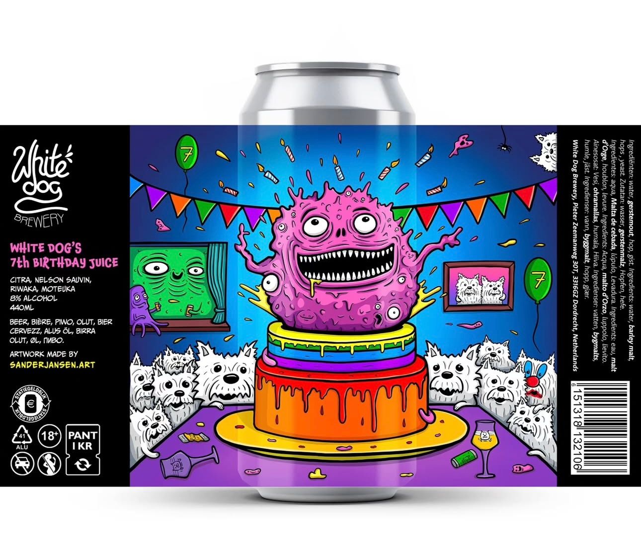 White Dog - 7th Birthday Juice DIPA 8%