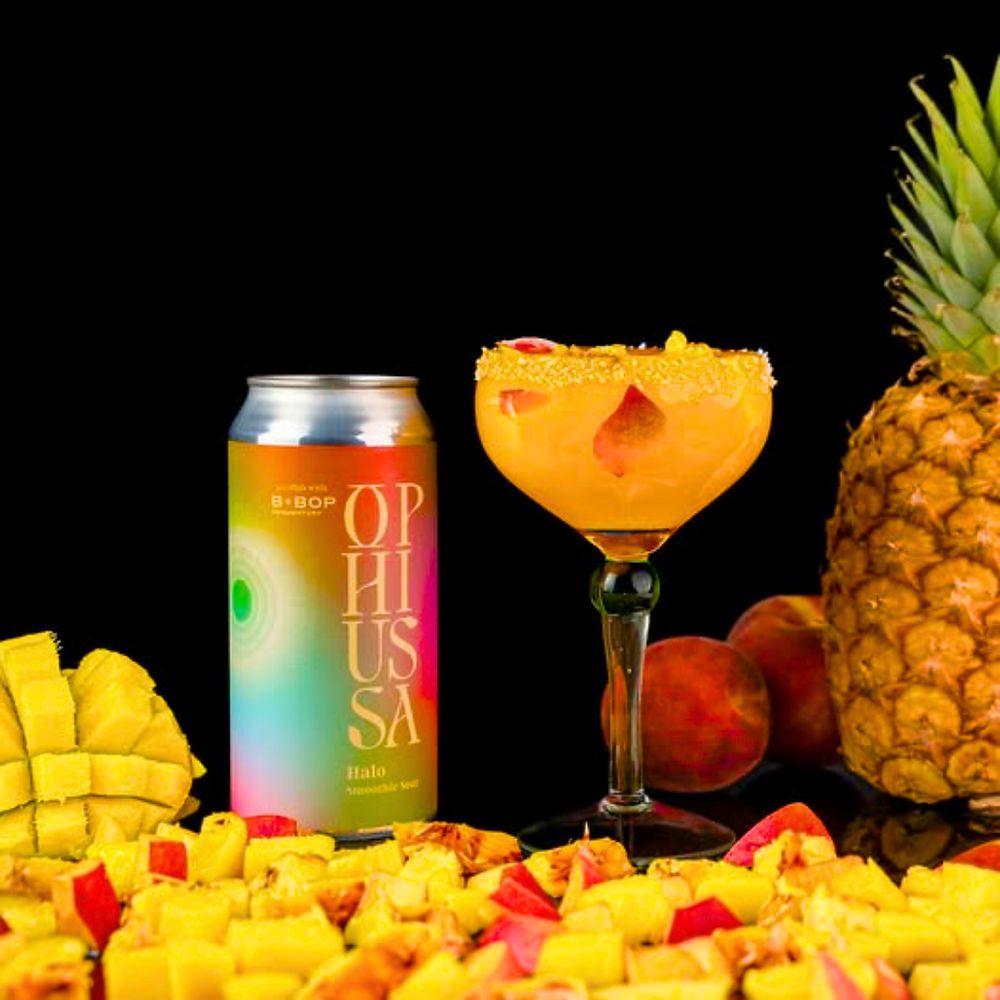 Ophiussa Brewing - Halo Alphonso Mango, Peach, Pineapple and Pakistani Salt Smoothie Sour 5%