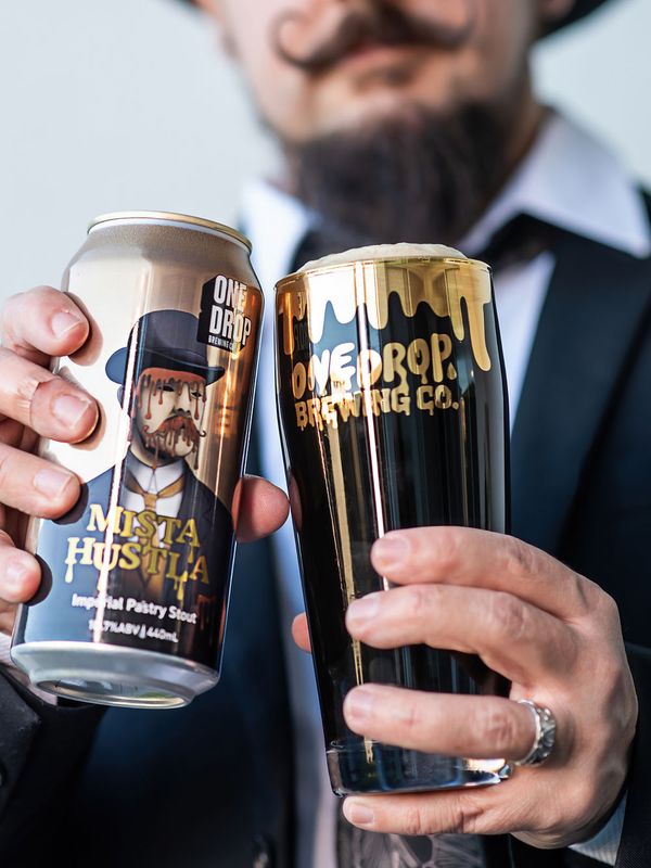 One Drop Brewing - Mista Hustler Peanut Butter and Hot Chocolate Imperial Stout 10.7% THIS IS A PRE-ORDER ITEM - THIS BEER WILL BE AVAILABLE TO SHIP AND CLICK AND COLLECT FROM 25TH JULY