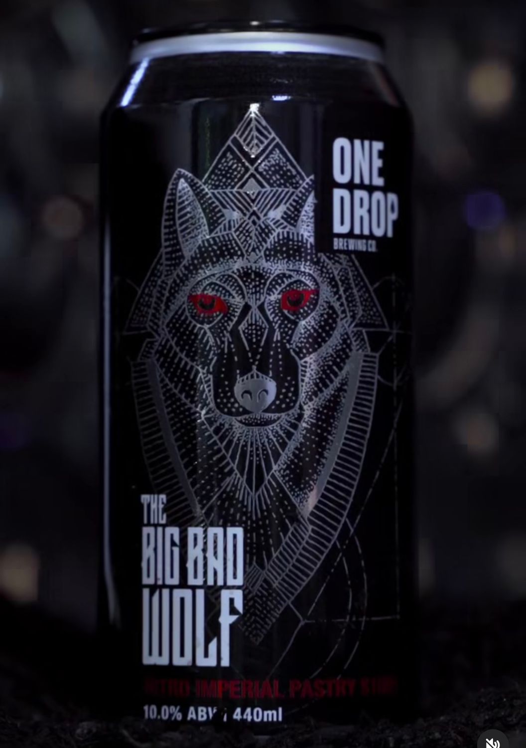 One Drop Brewing - Big Bad Wolf Vanilla, Chocolate, Whiskey, Cake, and Molasses Nitro Imperial Stout 10%  PRE-ORDER ITEM - THIS BEER WILL BE AVAILABLE TO SHIP AND CLICK AND COLLECT FROM 25TH JULY