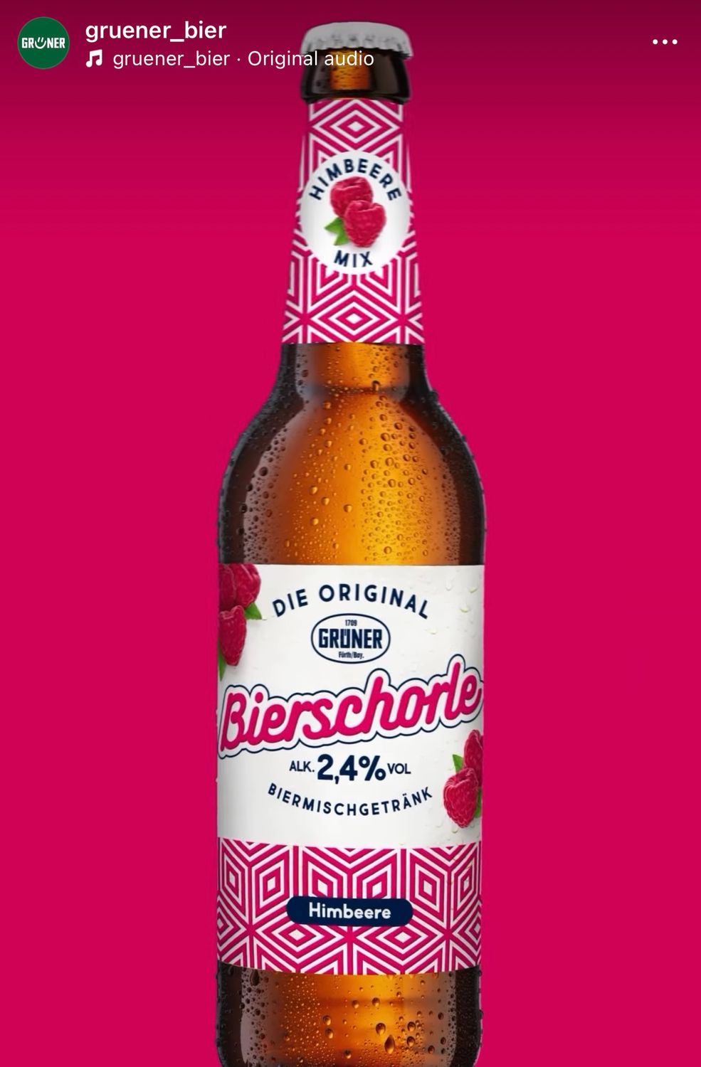 Gruner Bierschorle Himbeere 2.4%