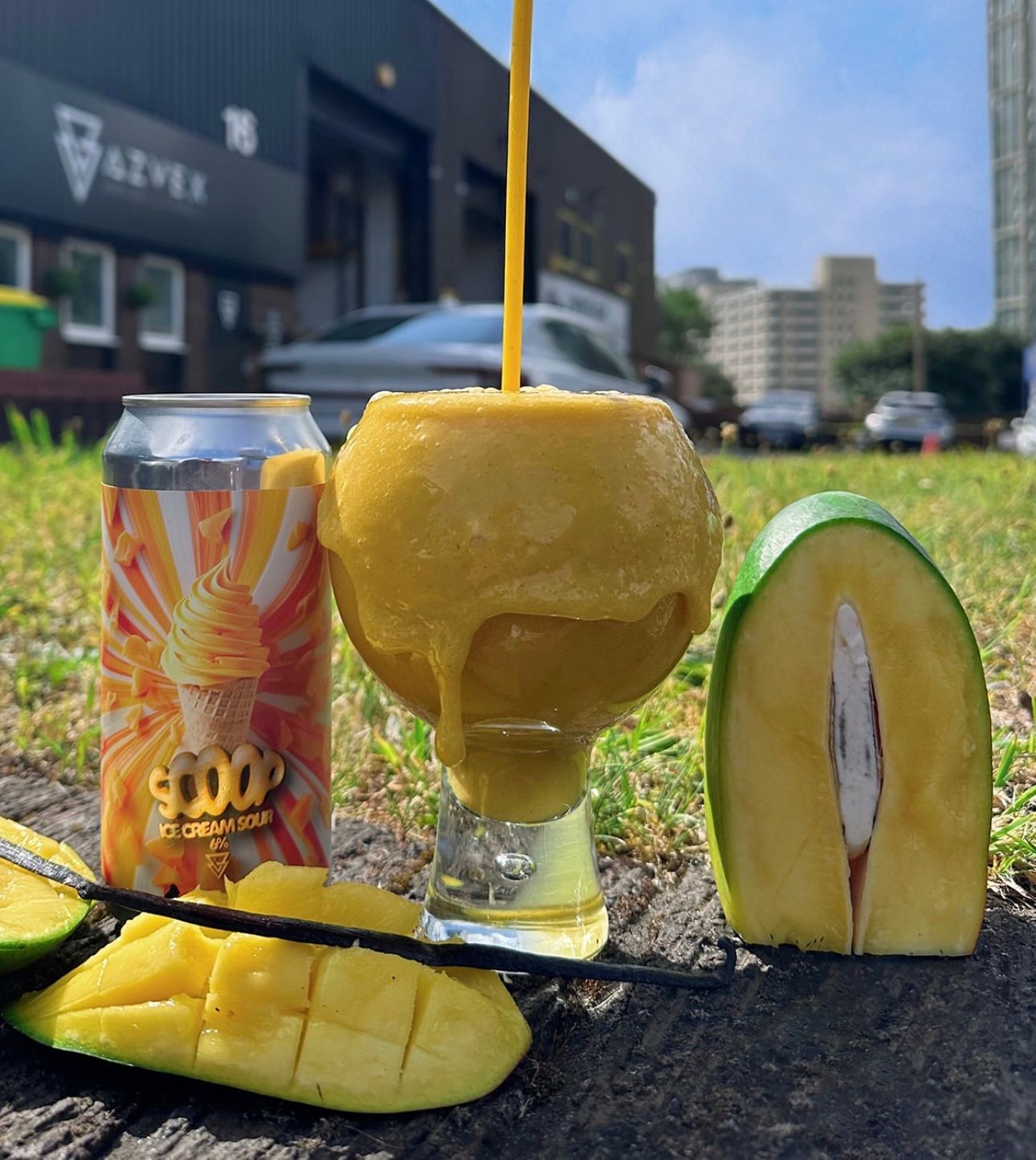 Azvex - SCOOP Mango Lassi Ice Cream Sour 6% - THIS IS A PRE-ORDER- WE ARE EXPECTING THIS BEER TO ARRIVE 22ND JULY - ALL ORDERS CONTAINING THIS ITEM WILL BE SHIPPED FROM THE 22ND